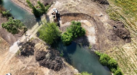 Restauration de l'Auxance au Moulin de Chauvineau
