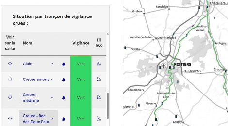 Crue du Clain : fin de vigilance Jaune