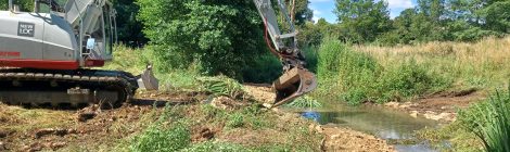 Travaux de restauration de l'hydromorphologie de la Feuillante