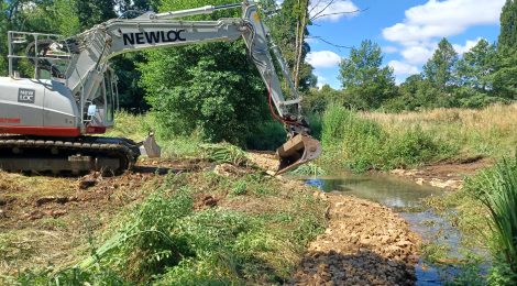 Travaux de restauration de l'hydromorphologie de la Feuillante